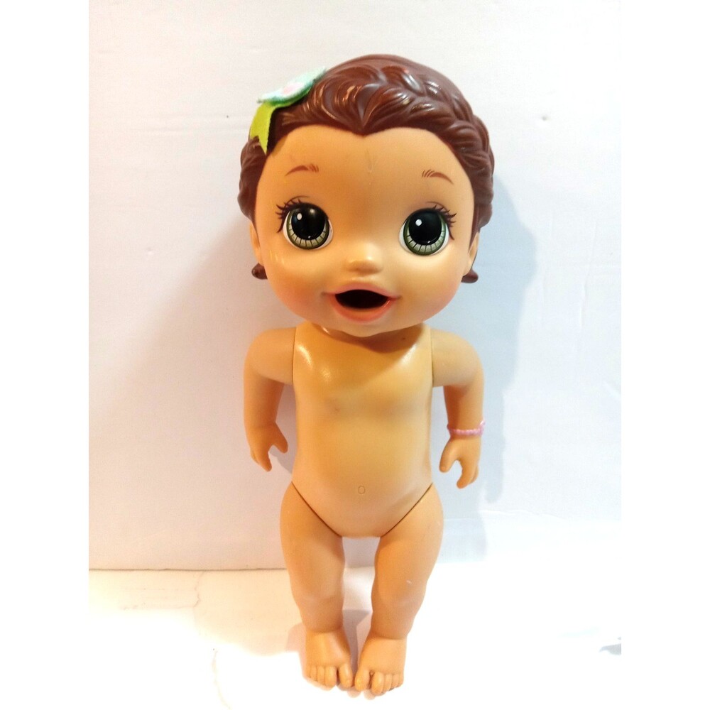Baby Alive  Doll Brown Hair Girl Hasbro 2015 12" Doll
